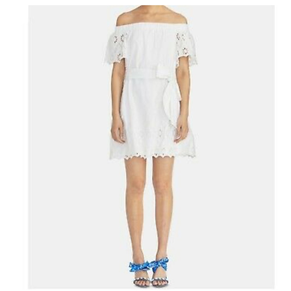 White Eyelet cotton Mini dress!